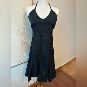 Funky People Vintage Y2k Black Dress Bohemian Dark Casual 100% cotton Backless